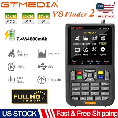 3.5'' LCD Display Satellite Finder Digital DVB-S/S2/S2X Signal Meter RV Caravan