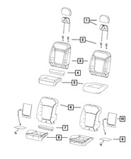 Genuine Mopar Seat Cushion Heated Pad Base 68140105AB