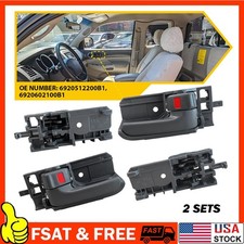 Fits Toyota 2003-08 Corolla Inside Interior Door Handle Right & Left 4pcs Gray B