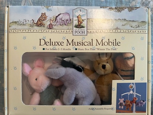 COMPLETE Classic Winnie the Pooh Deluxe Musical Mobile 1998 Red Calliope WORKS