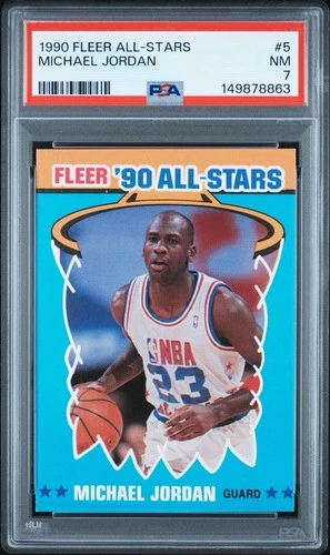 1990-91 Fleer - All-Stars Michael Jordan #5 PSA 7