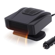 12V Car Heater Portable 2-in-1 Fast Heating Auto Car Heaters Black 150W