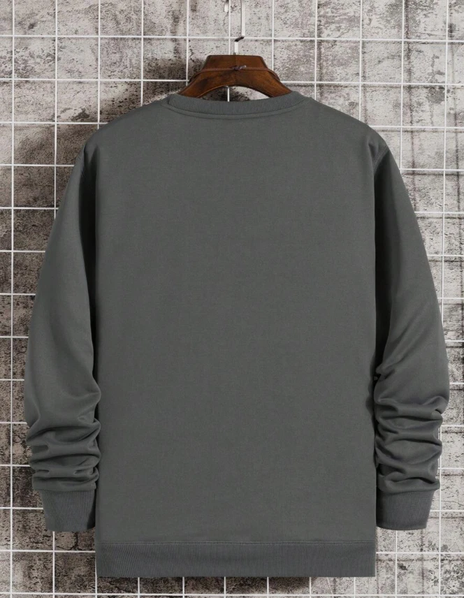 Sudadera Gris con estampado gráfico de águila para Hombre Abrigo Sueter Invierno Foto 2 de 4