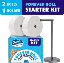 Charmin Toilet Paper Ultra Soft, Forever Roll Starter Kit
