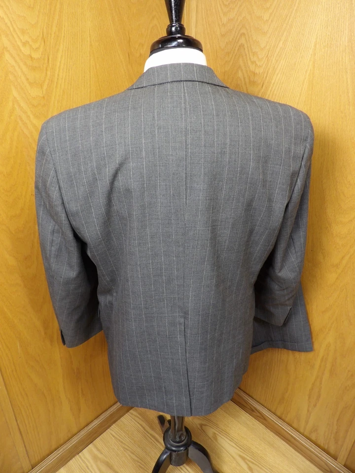 Traje de hombre Hardy Aimes 42s 38W X 28 gris claro P.S. 100 % lana T-#95 Foto 2 de 4