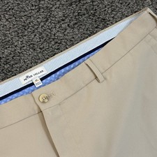 Peter Millar Crown Sport Salem Performance Wicking Golf Shorts Khaki Mens 42