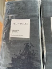 Frontgate Blue Velvet Drapes