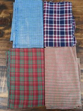 Lot of Plaid Fabric, red, white, blue, green, 14.3oz
