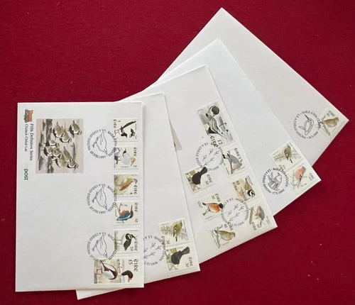 Ireland Sfamps 1997  Birds 5  FDCs Puffin Kingfisher etc