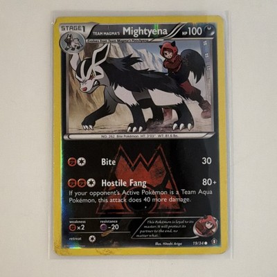 Pokémon TCG Team Magma's Mightyena Reverse Holo 19/34 Double Crisis Common Eng