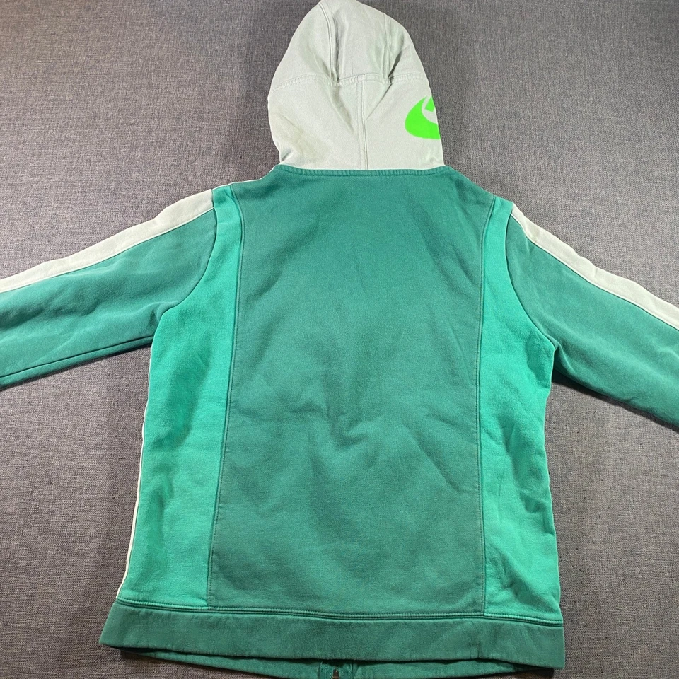 Chaqueta con Capucha Nike Cremallera Completa XL Extra Grande Verde Ropa Activa Bloques de Color Foto 2 de 4
