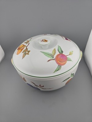 Vintage Royal Worcester Evesham Vale grün 4pt bedeckt Auflaufform 81/2X H41/2'' 