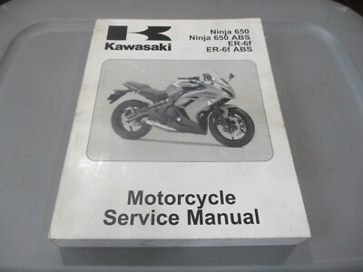 Genuine Kawasaki OEM Service Manual 2012 EX650 Ninja 650 ABS ER-6F