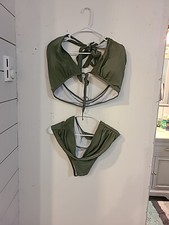 Womens Two-Piece Set Swimsuit Beachwear Bathing Suit - Green, Size 2XL NWOT