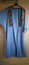 Traditional Women Abaya Dress Arabic Muslim Blue