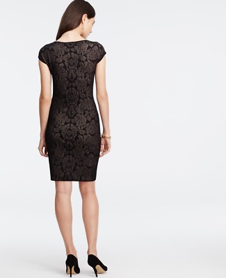 blue lace high neck dress Lace Midi Dress with Ruffled Shoulders and Floral Detailing main image 1