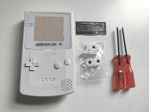 GBC Game Boy Color Replacement White Housing Shell Glass Screen