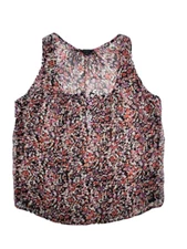 Guess Size Medium Floral Sheer Women's Tank Top Blouse