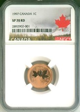 1997 Canada .01c Maple Leaf NGC SP70 RD
