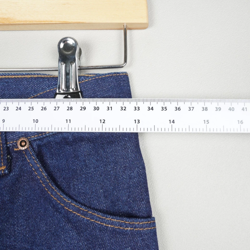 Vintage Wrangler Jeans Womens W26 L32 Blue Slim Pleated Made in UK Deadstock B56 - Image 3 of 4