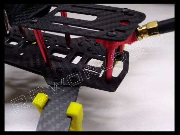 QUADCOPTER LANDING FEET SET 3D PRINTED STRONG PLA 250-280-300 FRAMES *YELLOW* - Image 3 of 4