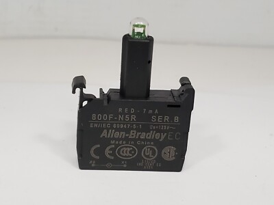 ALLEN BRADLEY 800F-N5R PILOT LIGHT MODULE LED RED SERIES B NNB