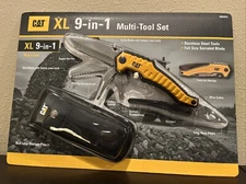 CAT XL 9-IN-1 MULTI-TOOL SET FULL SIZE KNIFE BLADE & PLIERS + BELT LOOP SHEATH