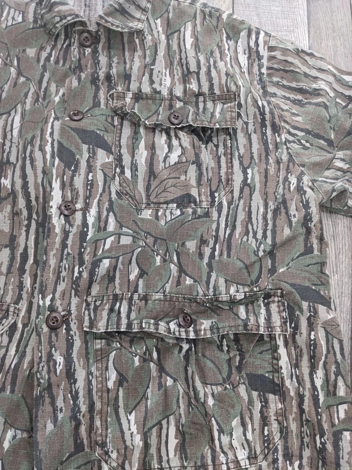 Vintage Red Head Real Tree Camo Hunting Cotton Shirt Jacket Size XL Made In USA  - Image 4 of 4
