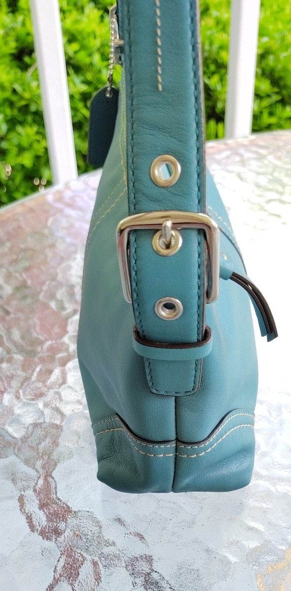 Coach MINI F11195 Vintage Aqua Hamptons Soho Demi Baguette