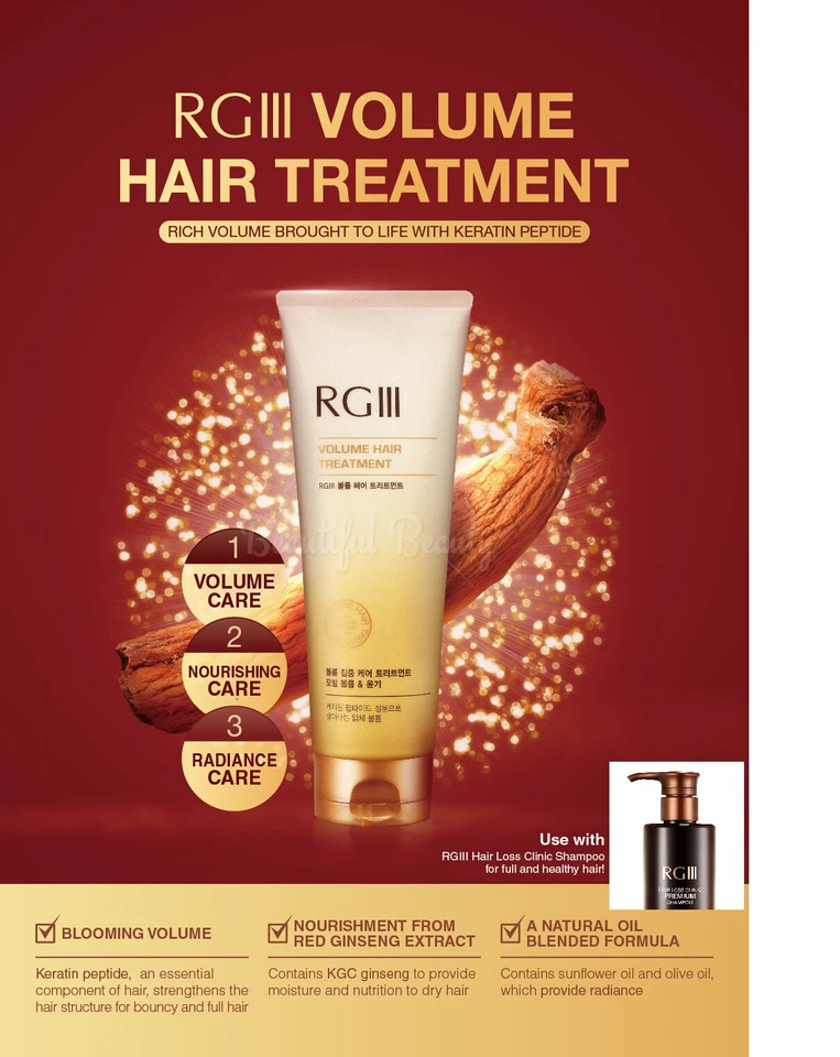 RGIII RG3 PREMIUM 2 X профилактики выпадения волос клиника шампунь / лечение красный женьшень - Изображение 3 из 4