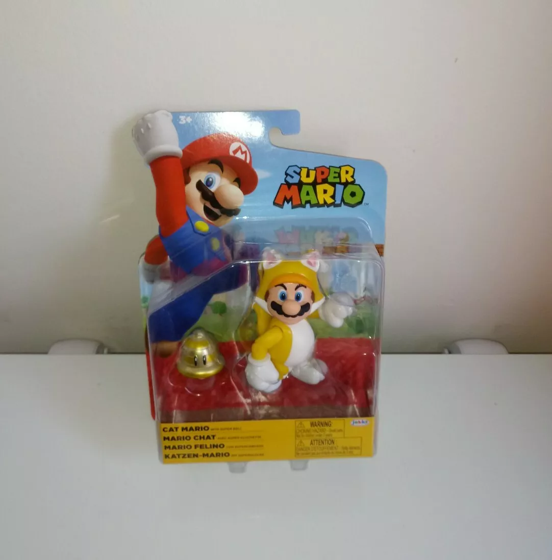 Nintendo Cat Mario with Bell 4in Figure