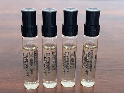 LOT OF 4 ARMANI PRIVE ROSE D'ARABIE Unisex EDP Dabber Vial Sample 0.06oz 2ml Ea
