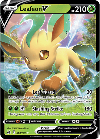 Leafeon V 13/159 Pokémon TCG Crown Zenith | eBay