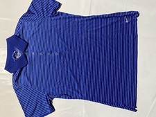 Nike Women's Stripe Golf Polo Blue/White Sz Medium 655231-995