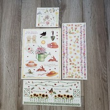 Susan Branch Lot Of 4 Assorted Sticker Sheets 8.5x11 - 5x12 border x 2 - 4.5x5