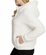 Lukka Lux Ladies' Fleece Lined Hoodie White Sz Small