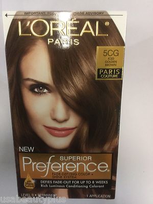 L'Oreal Superior Preference Paris Couture Hair Color ICED GOLDEN BROWN #5CG