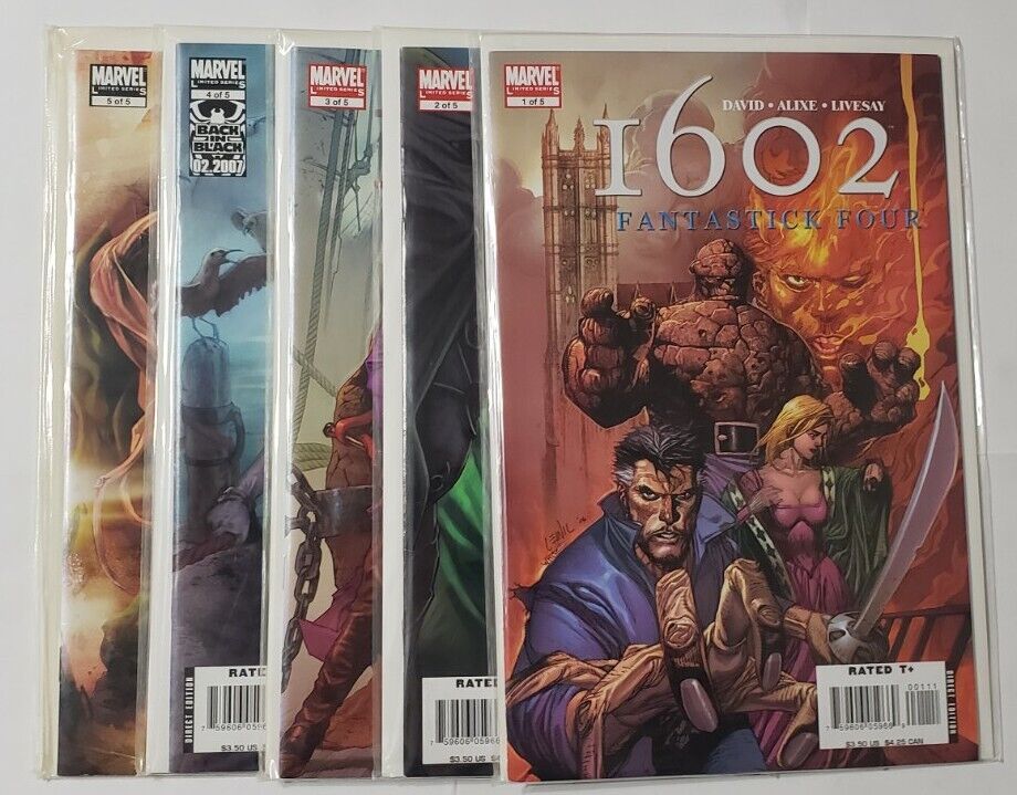 Marvel 1602 Fantastick Four (2006) #1-5, Complete Five Issue Series, VF-NM