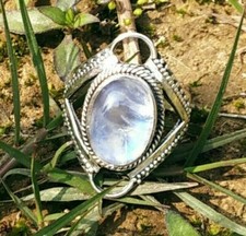 Moonstone Ring,925 Silver,Handcrafted Ring Gift,Split Band Ring,Rope Design Ring