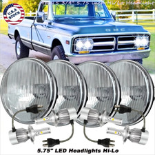 4pcs 5.75 5-34 Round Led Headlights For Gmc C15c1500 1961-1972 Pickup C2500