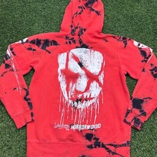 Ice Nine Kills Cyber Hoodie Mens Medium M Red Black Welcome to Horrorwood Skater