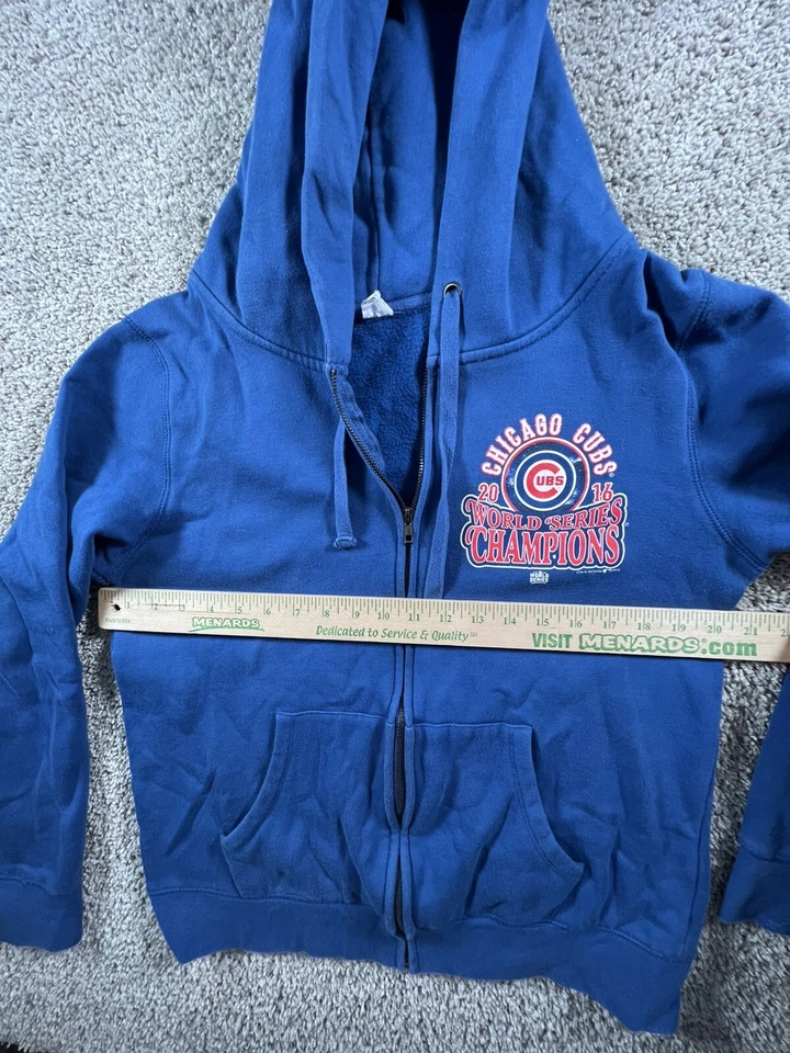 Suéter de los Chicago Cubs para mujer grande azul Serie Mundial Sudadera MLB Béisbol Foto 4 de 4