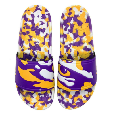 Hype Co College NCAA Unisex LSU Tigers Sandal Slides | eBay display picture 3
