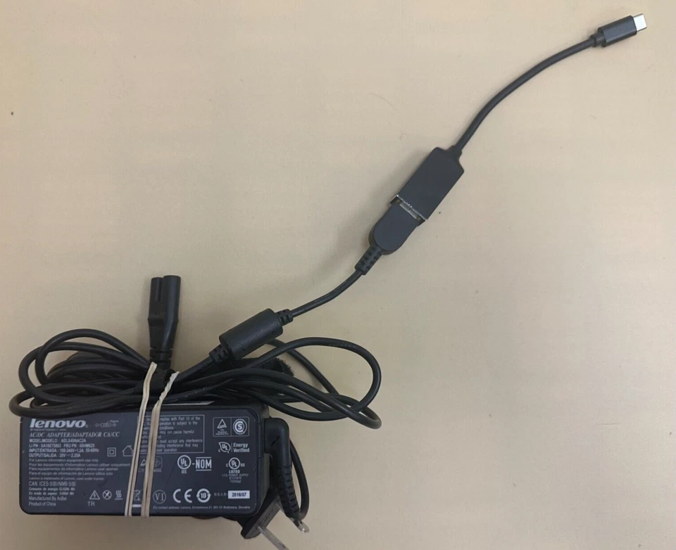 Lenovo 45W genuino para Dell Chromebook HP Samsung con cargador de computadora portátil USB-C tipo C Foto 4 de 4