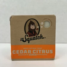 Dr Squatch Natural Soap Bar Mens Cedarwood Citrus 5 oz Zero Grit Zesty