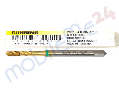Gühring Maschinen Gewindebohrer M4 M 4 x 0,7 HSS-E ISO3/6G Gelbring 40° neu !! Gühring Maschinen Gewindebohrer M4 M 4 x 0,7 HSS-E ISO3/6G Gelbring 40° neu !!