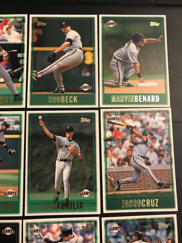 1997 Topps Gigantes de San Francisco Juego Completo de Equipo (13) Bonos, Bill Mueller RC Foto 4 de 4