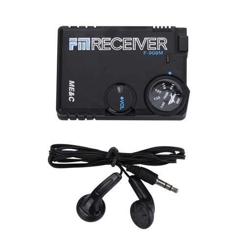 110-140MHZ Air Band Radio AM Receiver Aviation Band Receiver Black Airport - Afbeelding 3 van 11