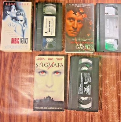 Basic Instinct The Game Stigmata VHS Movie Lot Horror Michael Douglas Sean Penn