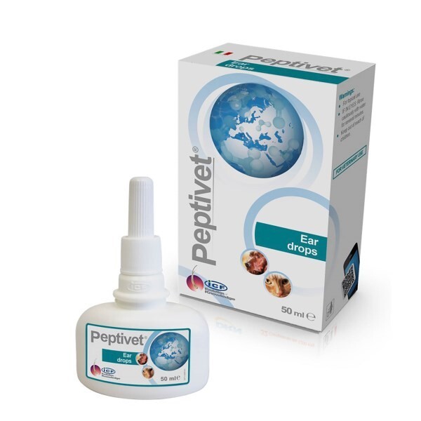 Peptivet Veterinary Ear Drops antibacterial / antifungal Bacteria Yeast Manage